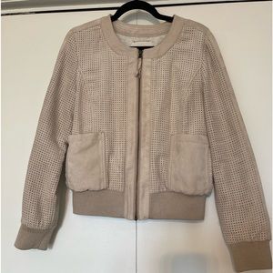 Anthropologie Hei Hei faux suede bomber jacket